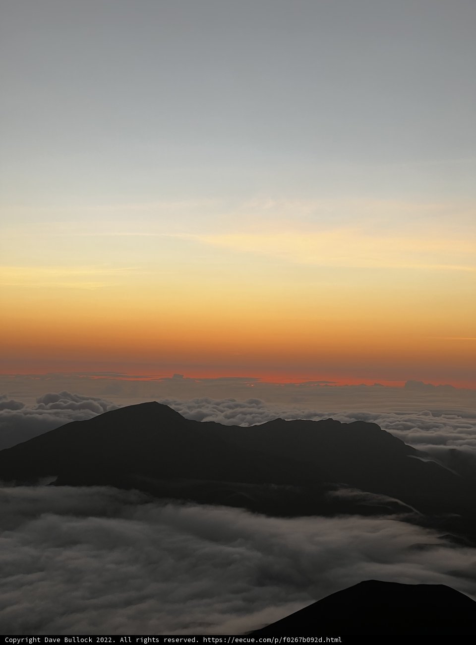 Sunrise over the Clouds at Haleakala Crater, Maui