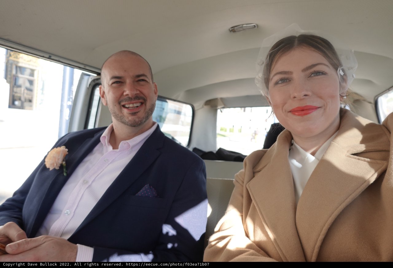 Elegant Couple Sharing Car Ride Together