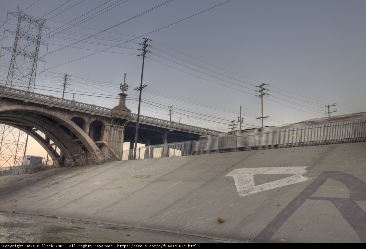 Graffiti-laden Bridge Over LA River