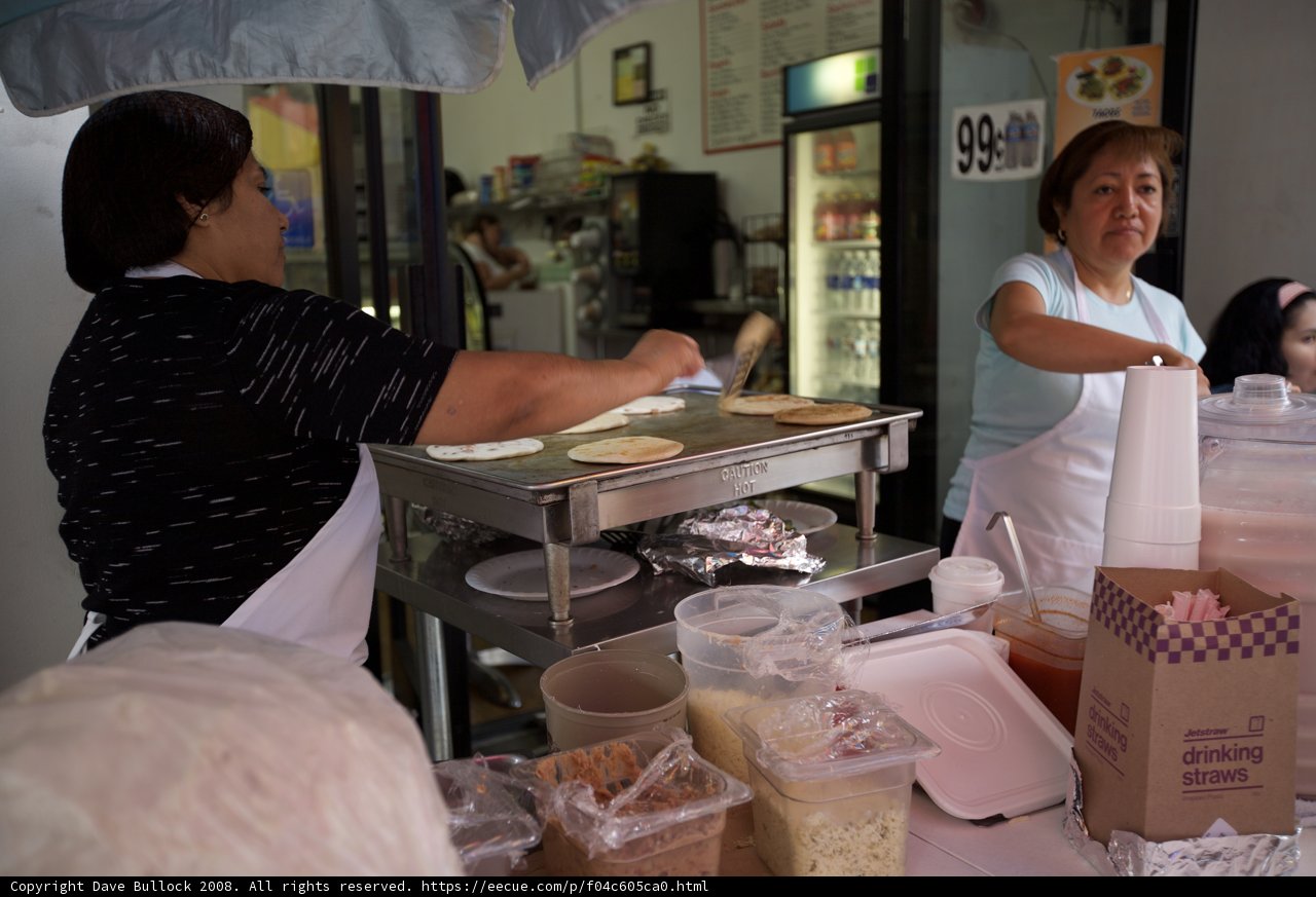 Taco-Making in a Busy Cafe