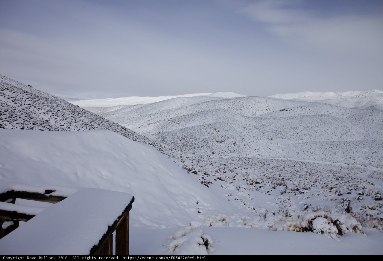 Snowy Mountain Range Vista
