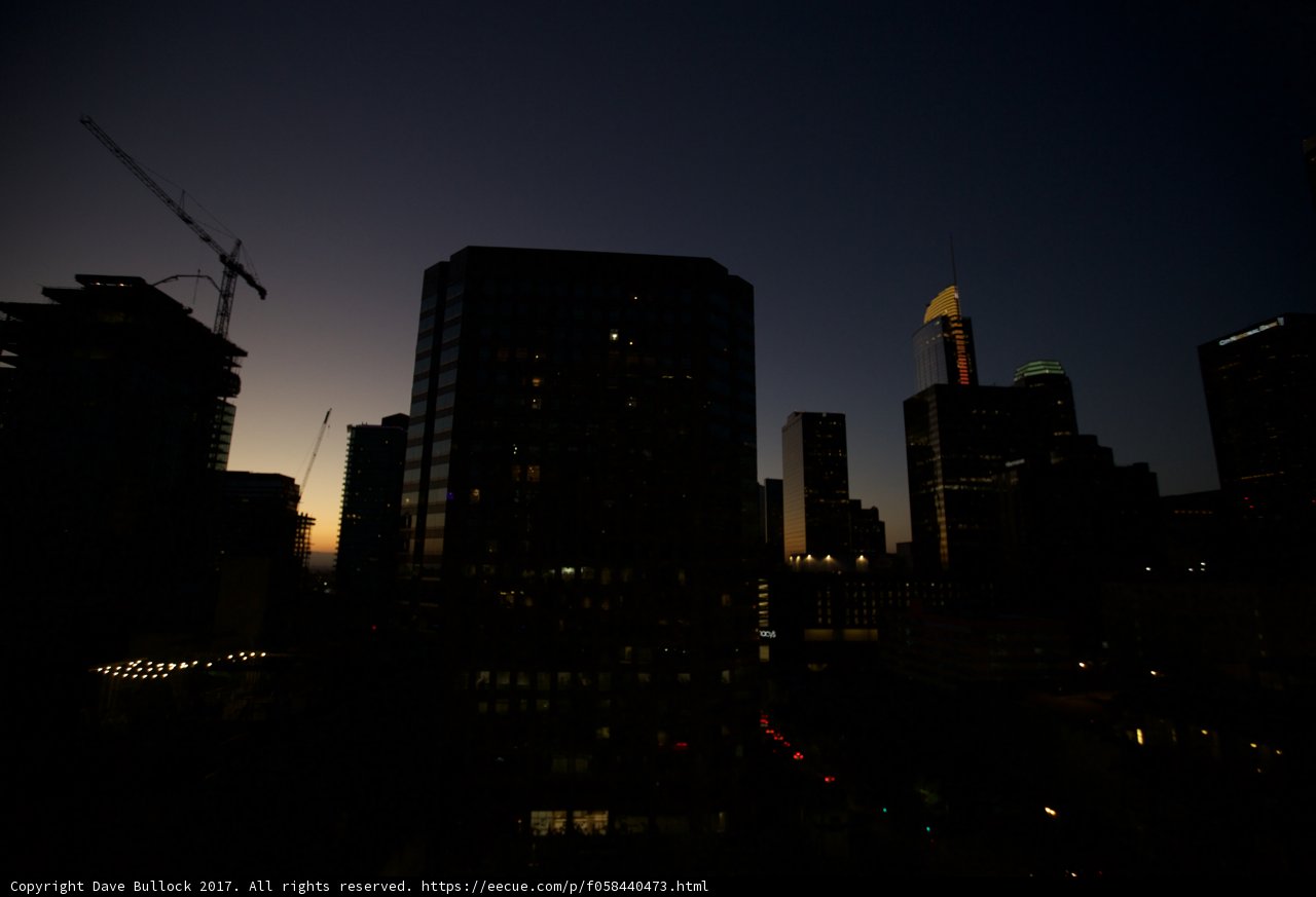 Sun sets over Houston's iconic skyline