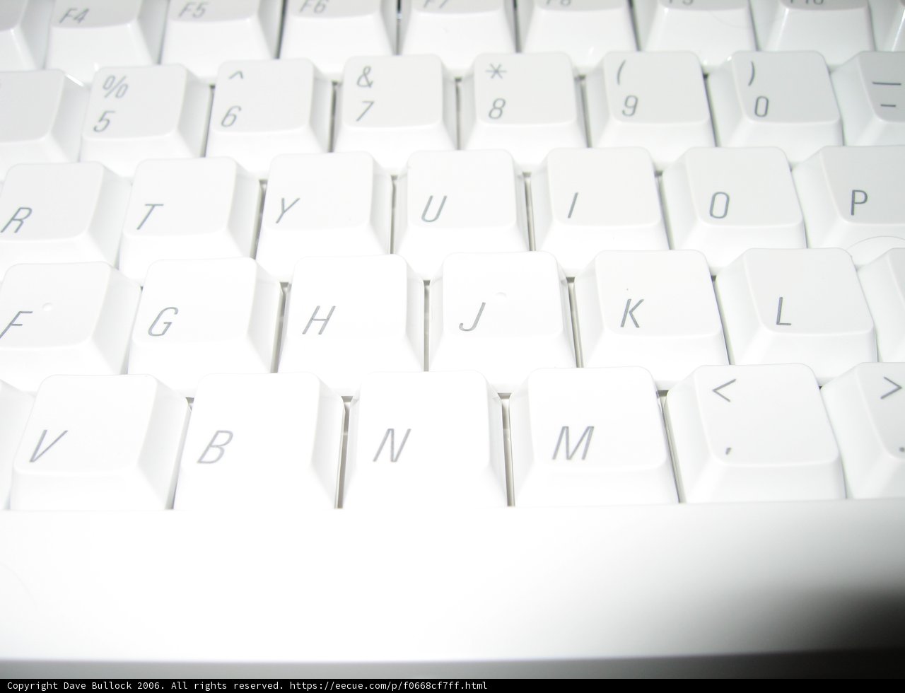 Classic White Computer Keyboard with Number Pad