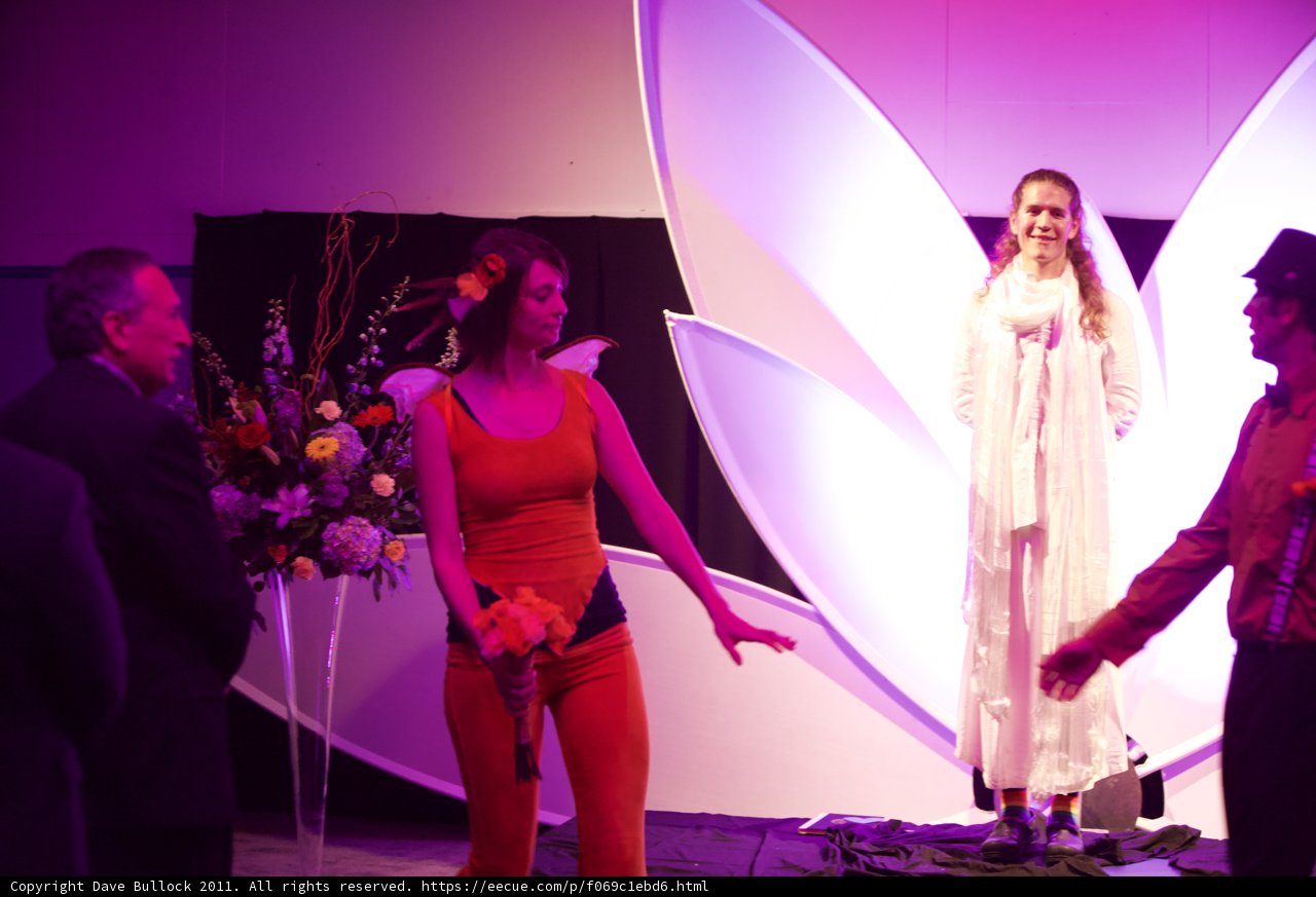 The Bride and Groom on Stage