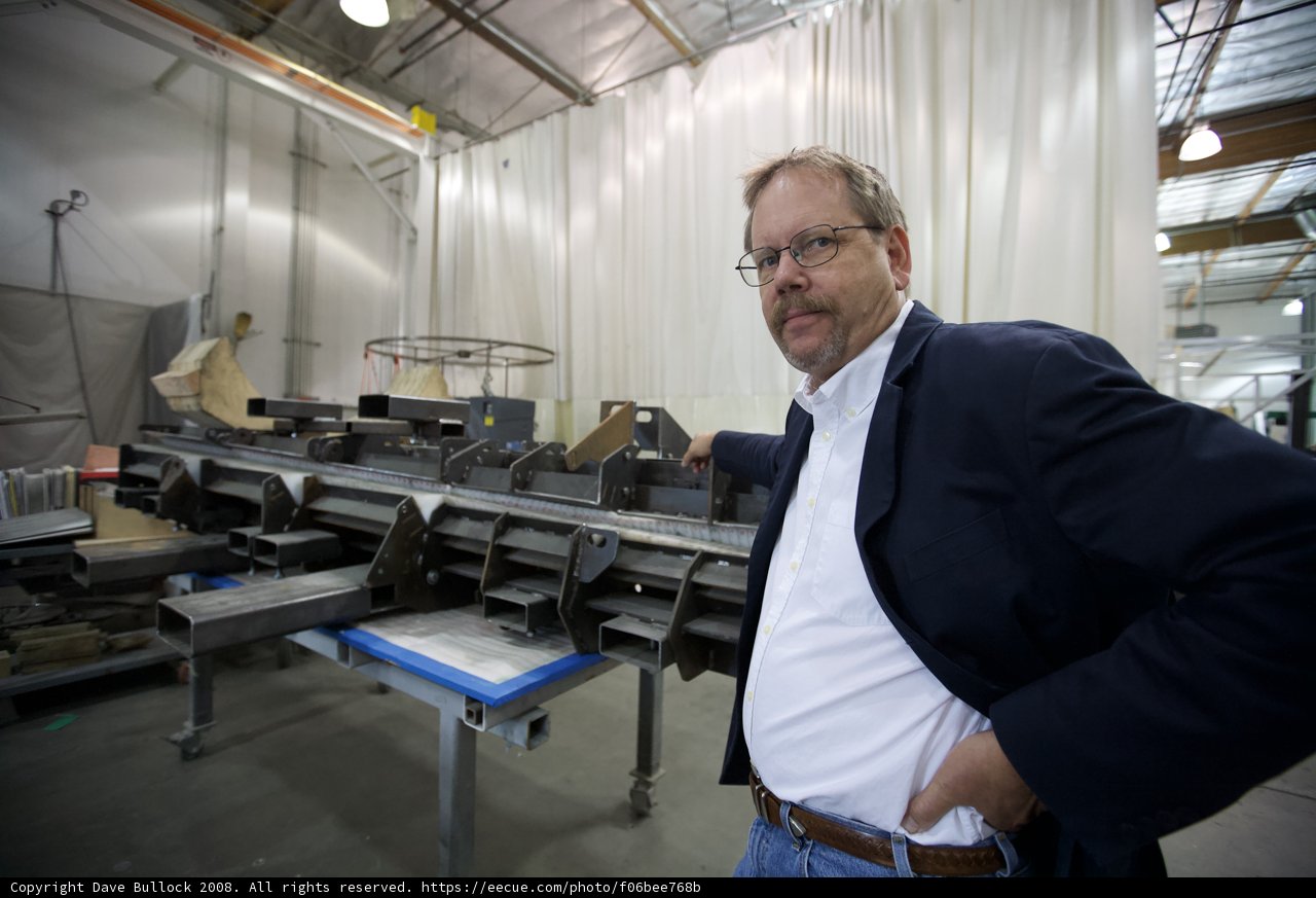 Man and Machine in a Factory