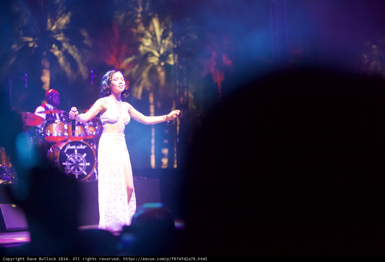 Jhené Aiko Serenades the Crowd in White Gown on Coachella Stage
