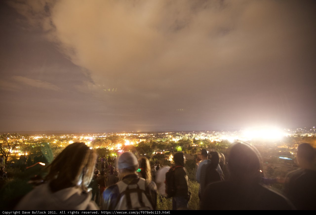 Nighttime Hilltop Gathering