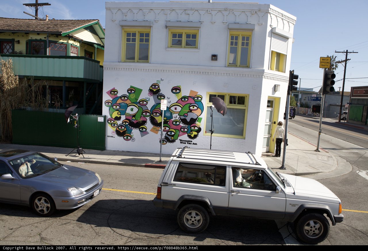 White Jeep in Urban Landscape