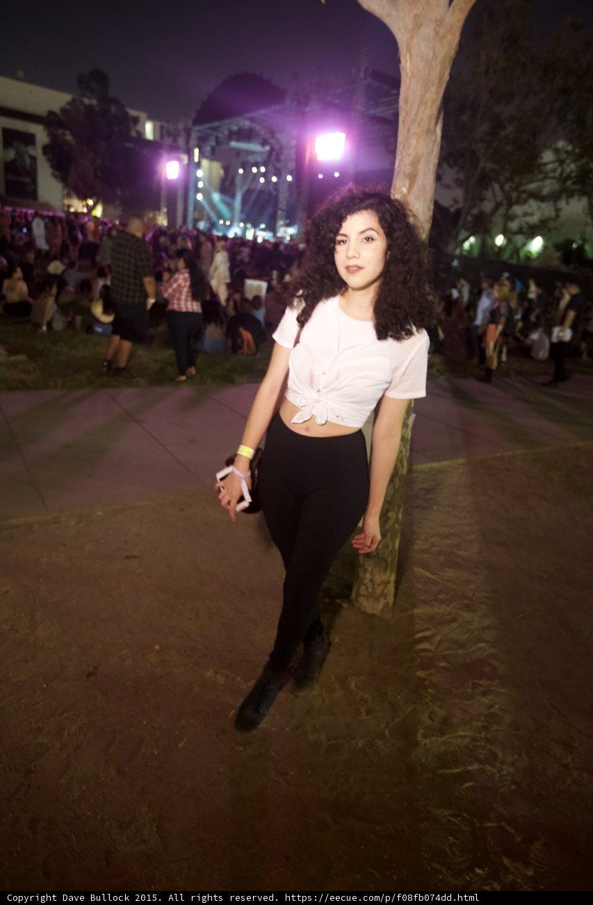 Portrait with Purple Stage Lights