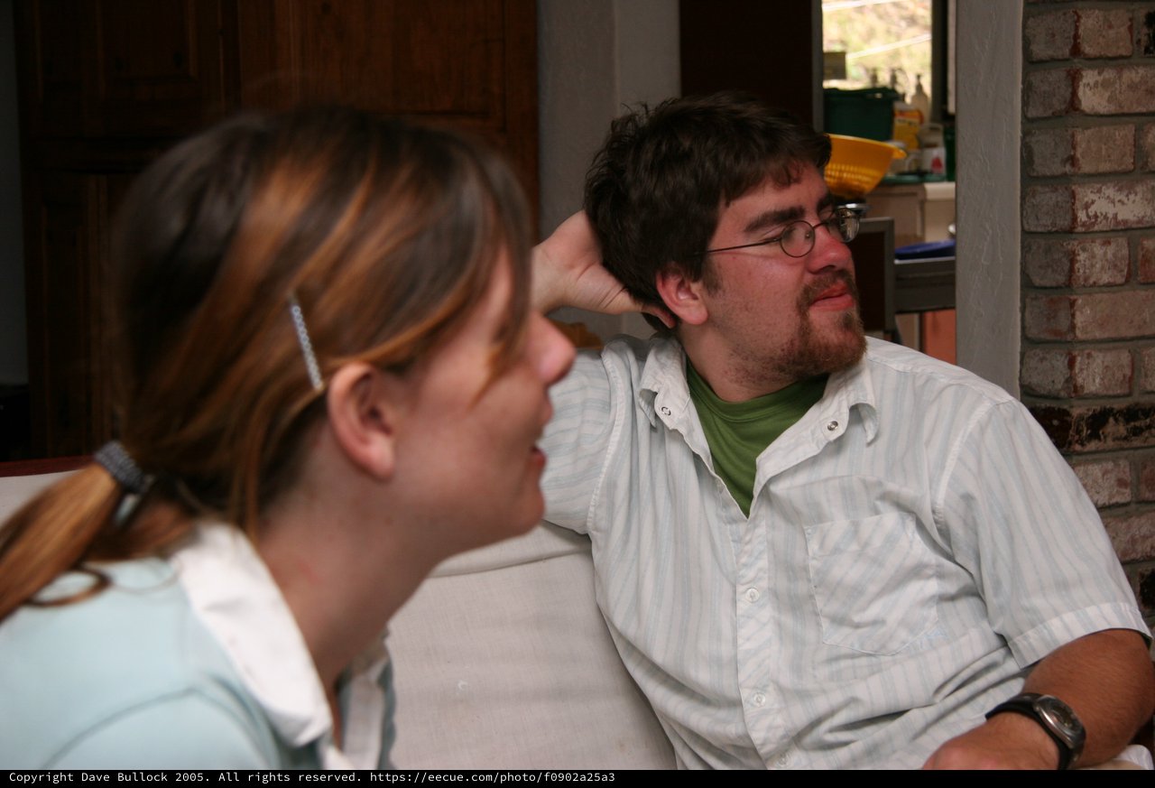 Casual Indoor Conversation Between Two Young Adults