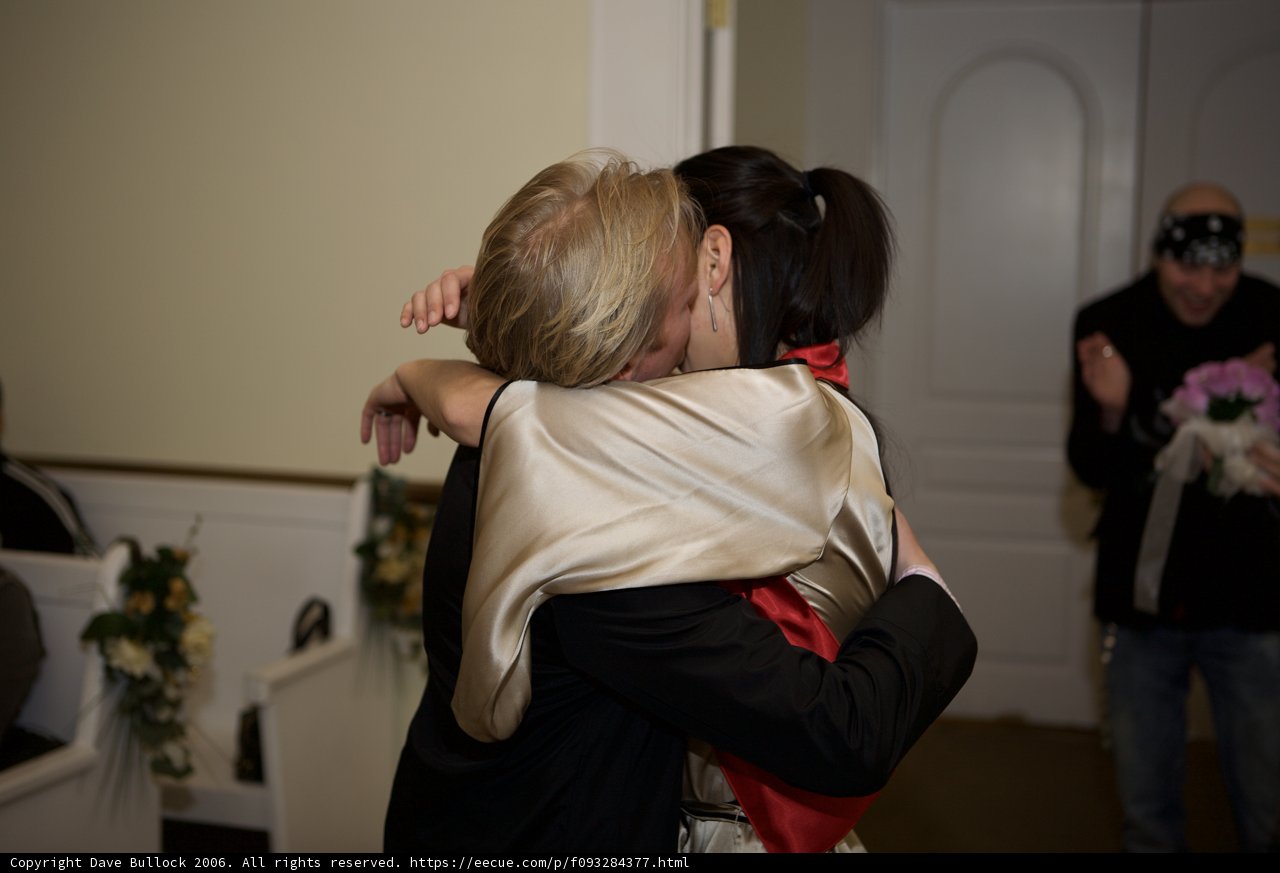 A Loving Embrace on the Wedding Day