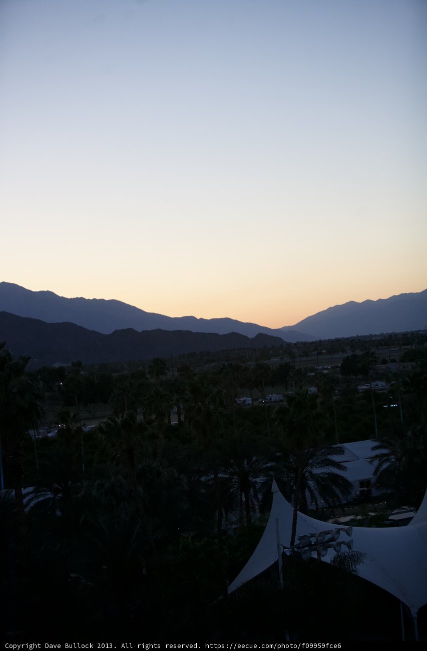 Sunset View from Coachella Balcony