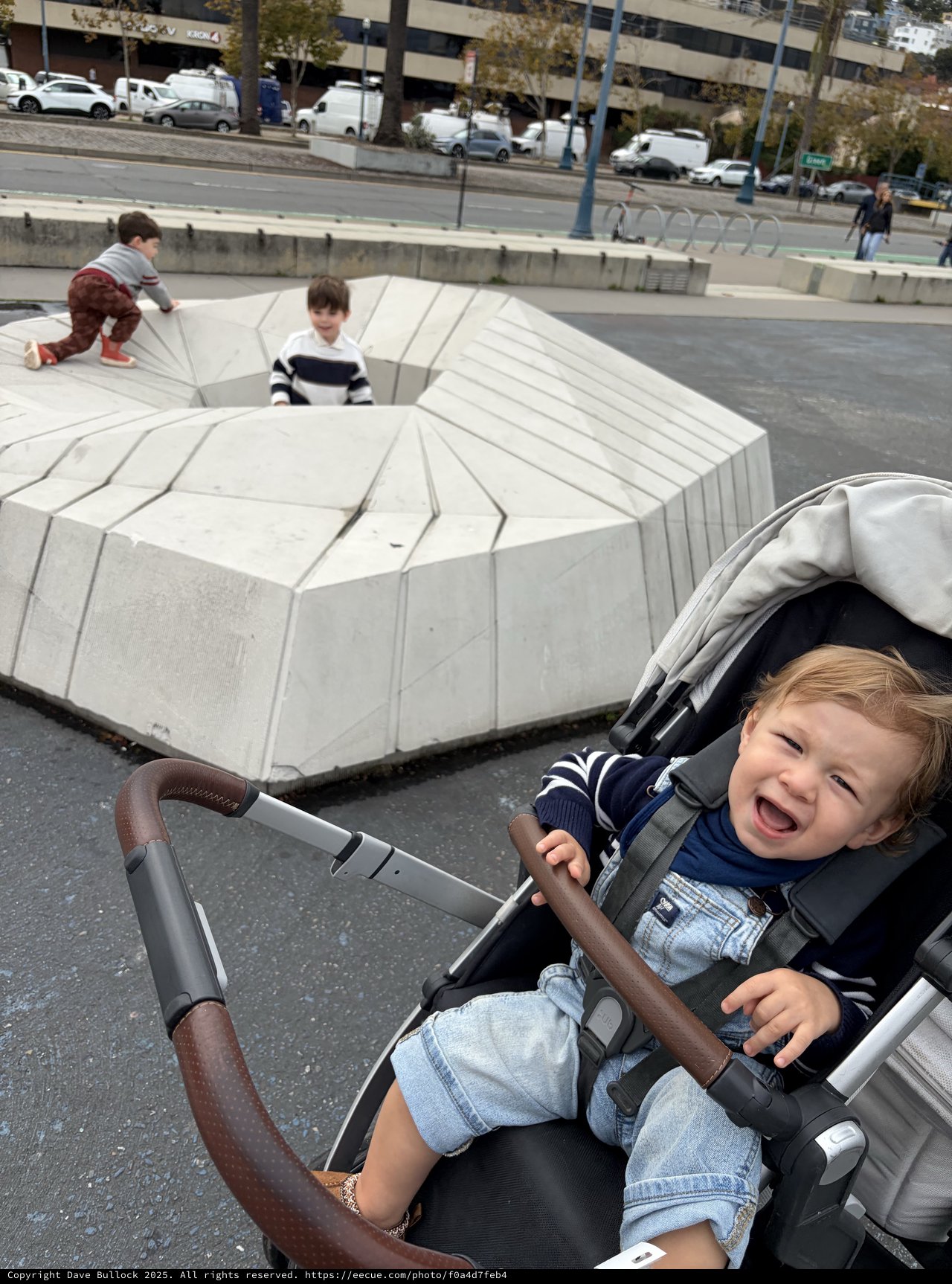 Happy Toddler at Modern Urban Playground