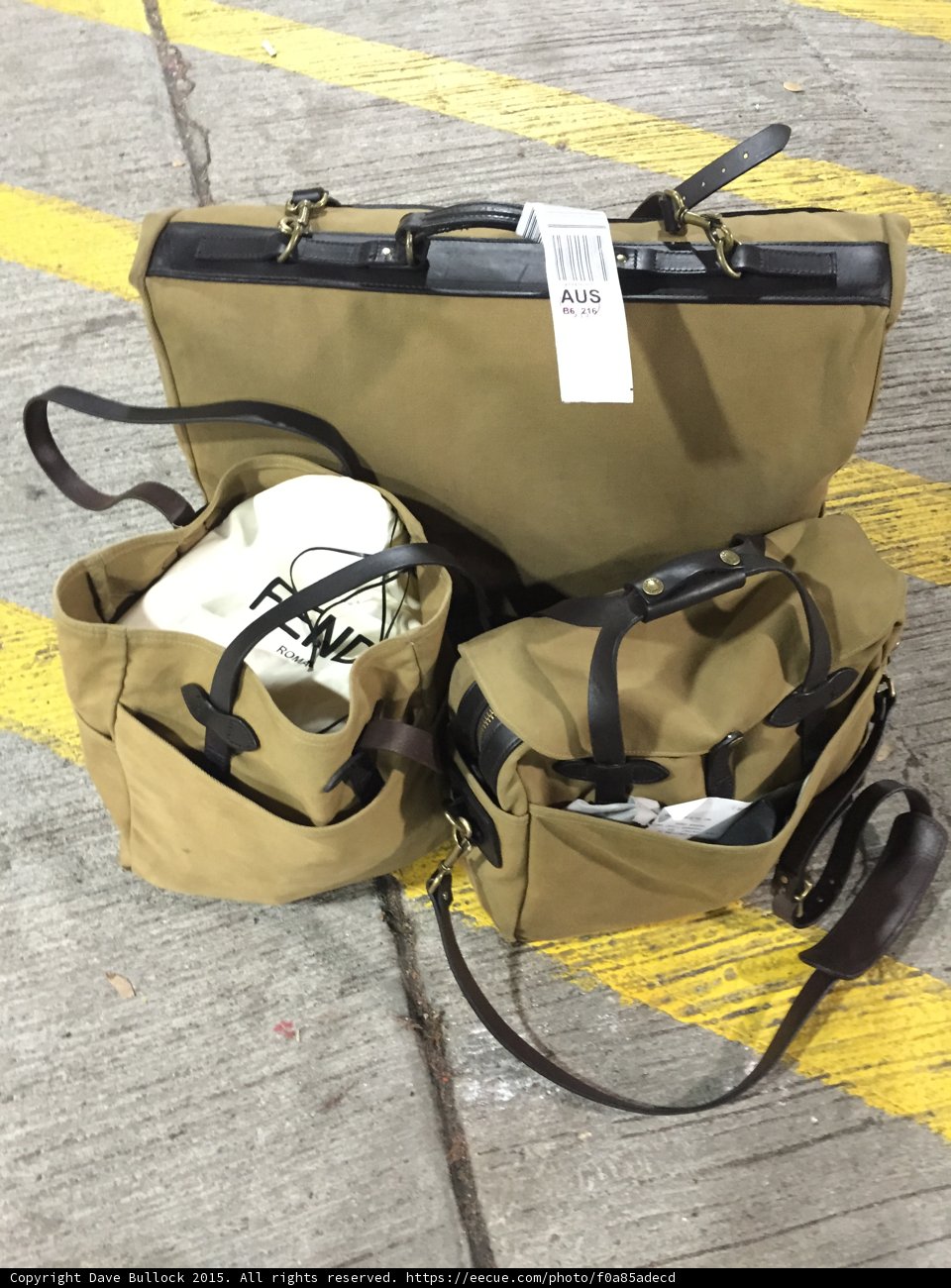 Filson Travel Bags at Austin Airport
