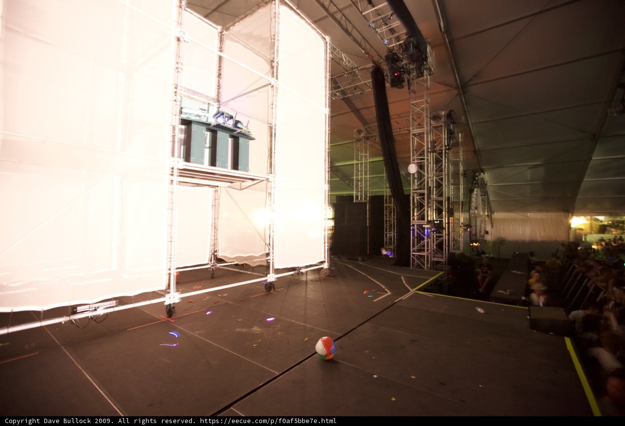 The Man and the White Box on Coachella Stage