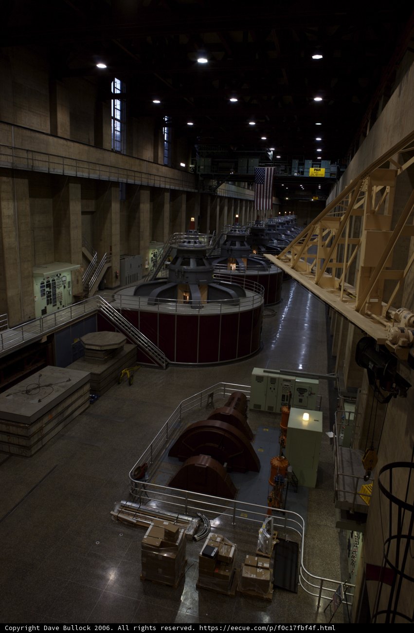 Inside the Hoover Dam Machinery Room