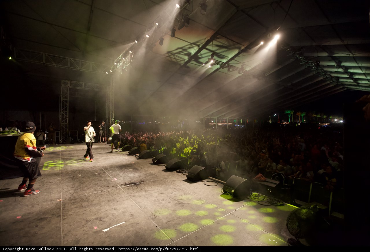 Green Light Show on Stage