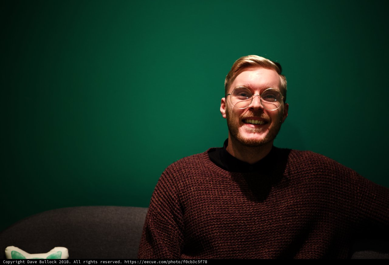 Cozy afternoon with a happy man