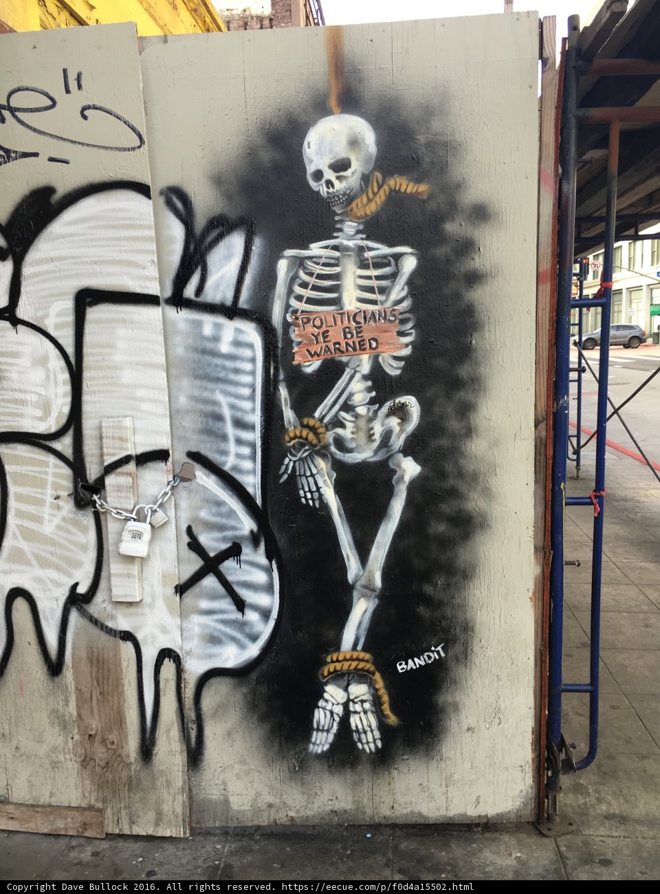 Hanging Skeleton Graffiti