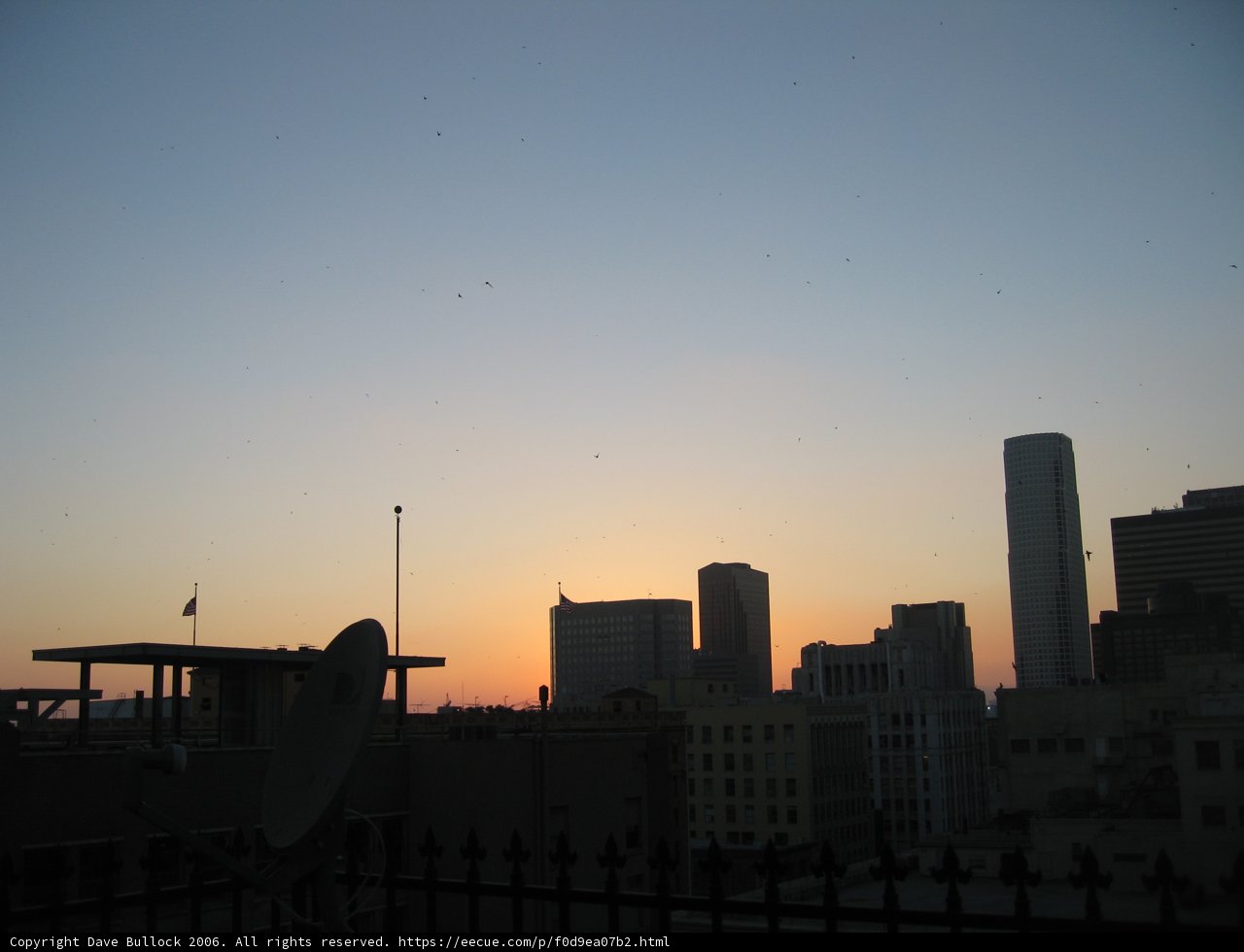 Cityscape Sunset from Rooftop
