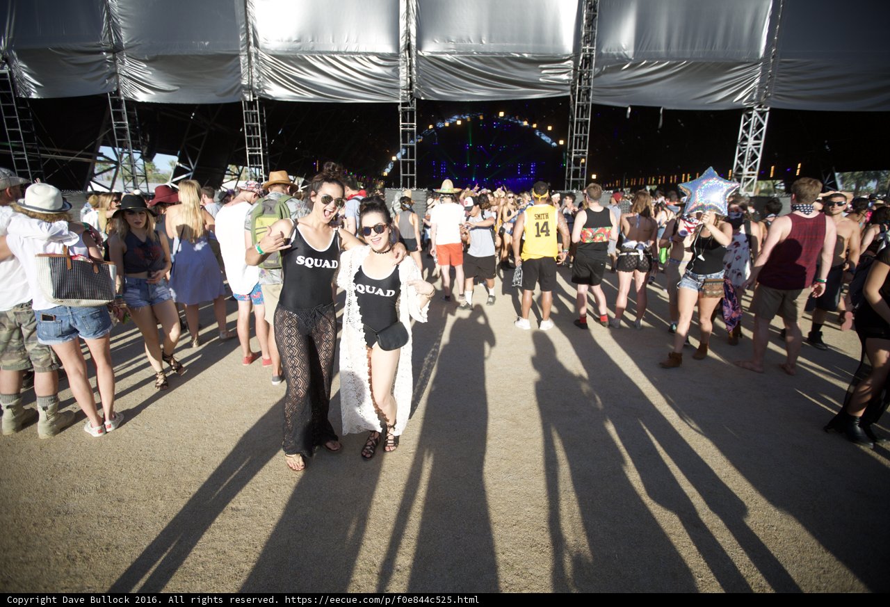 Walking in the Shade at Coachella