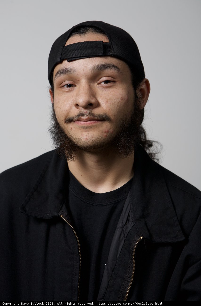 Bearded man in a stylish hat