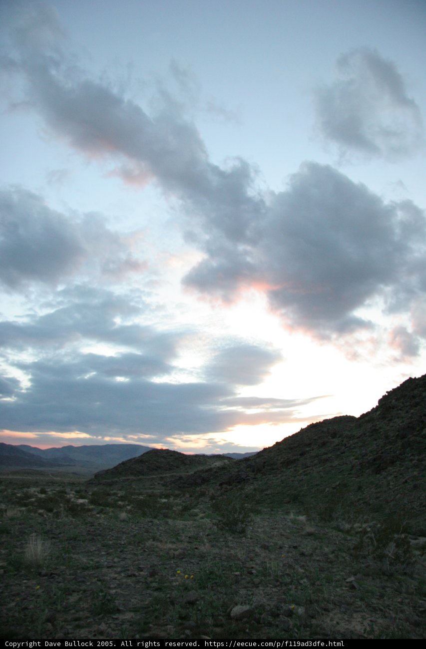 Desert Sunset with Majestic Clouds