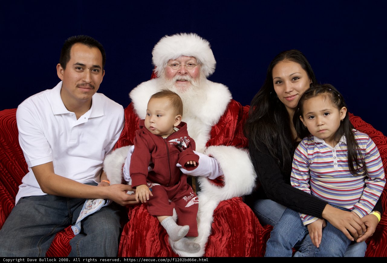 Family Christmas Photo with Santa