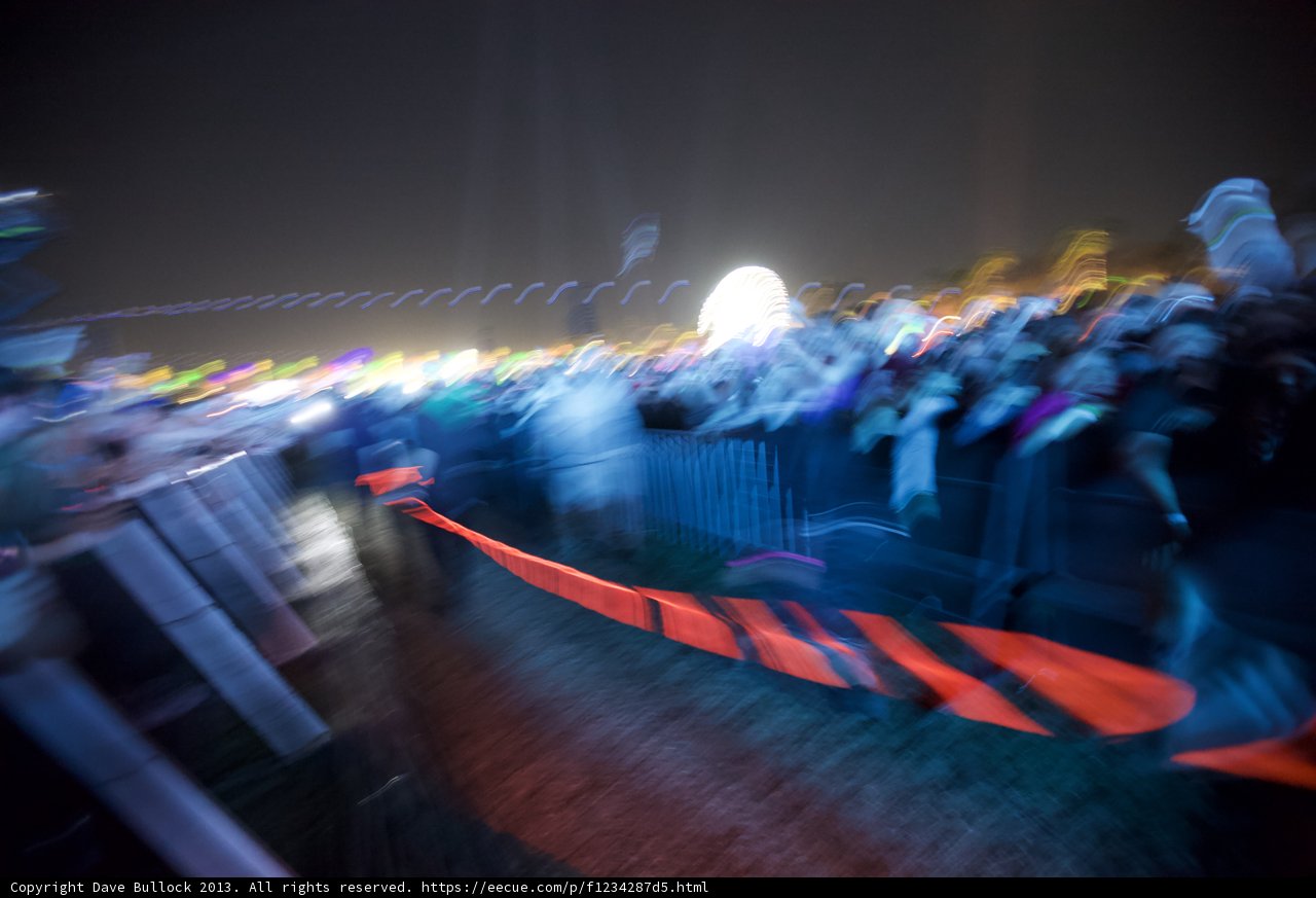 Blurry Nightlife Crowd