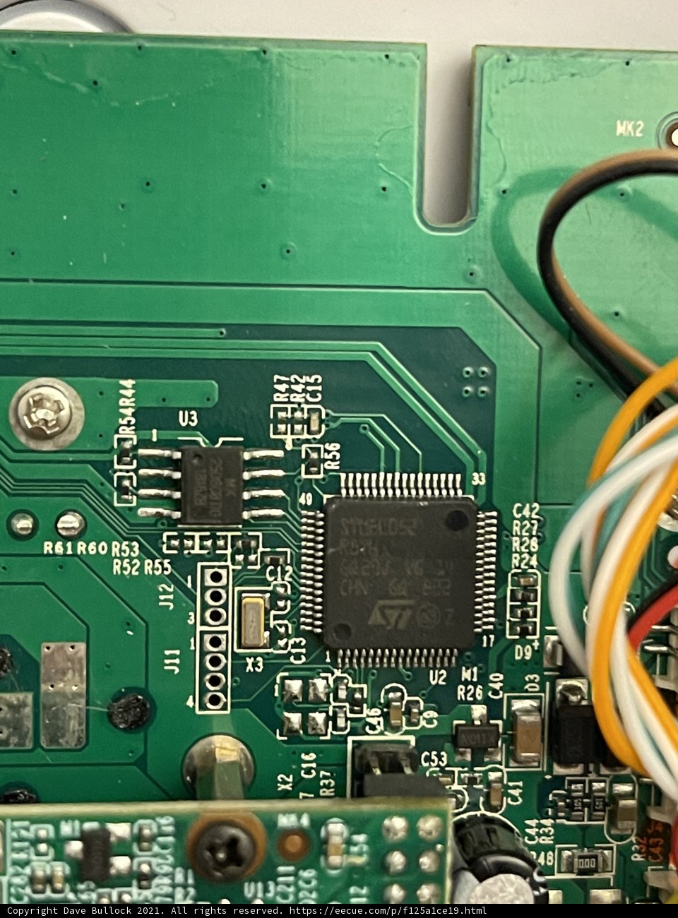 Green Printed Circuit Board with Wires