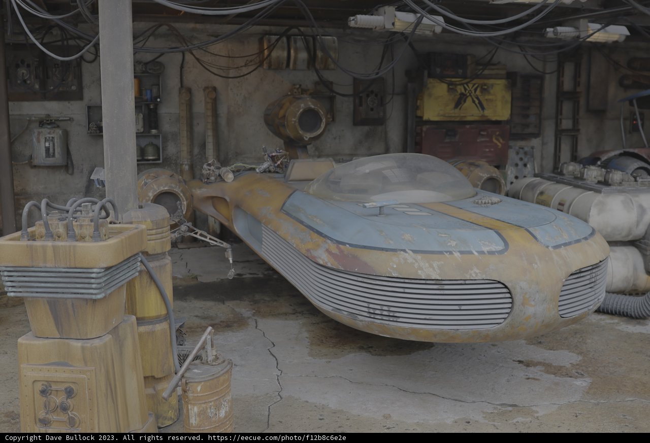 Star Wars Vehicle Takes a Pit Stop at Industrial Garage
