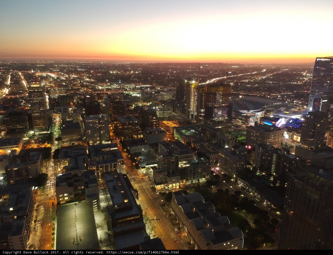 Captivating urban skyline during twilight