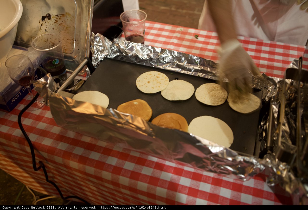 Making Tortillas at the Plata Wine Party