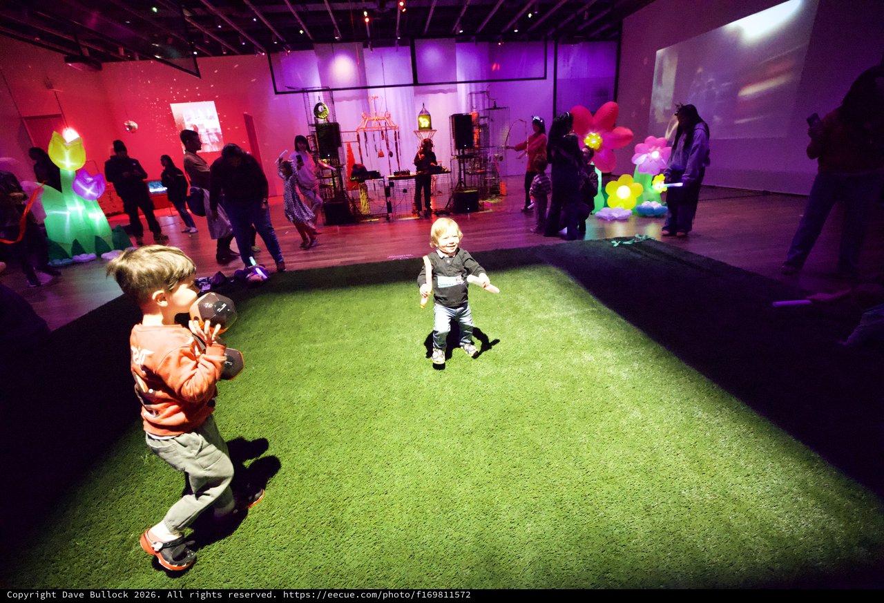 Children Playing at Interactive Baby Rave Art Installation