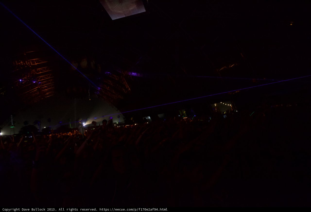 Lights Illuminate the Crowded Concert