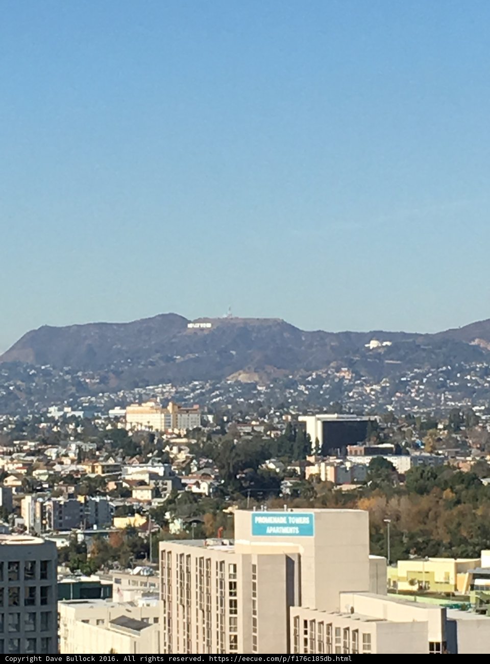 Cityscape View: The Hollywood Sign from Above