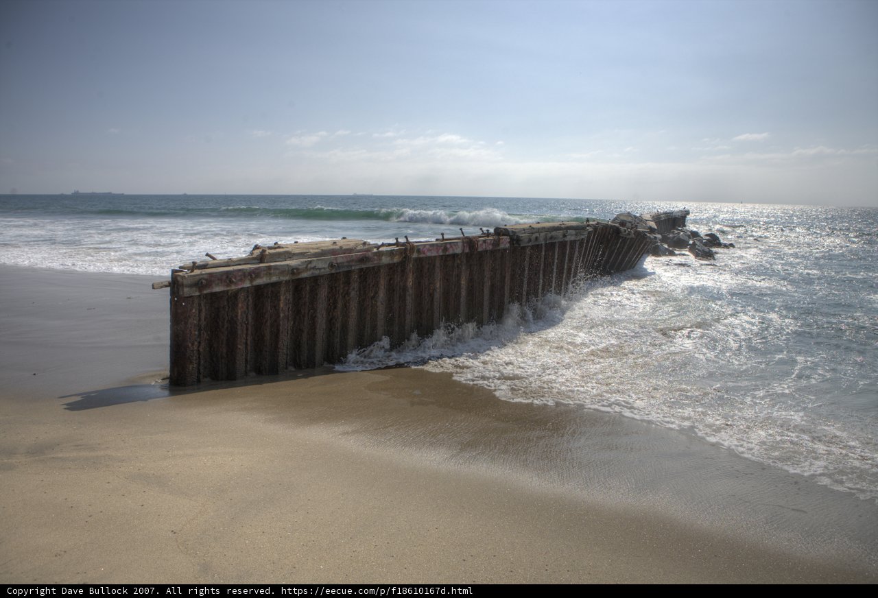 The Grand Wooden Pier on the Beach
