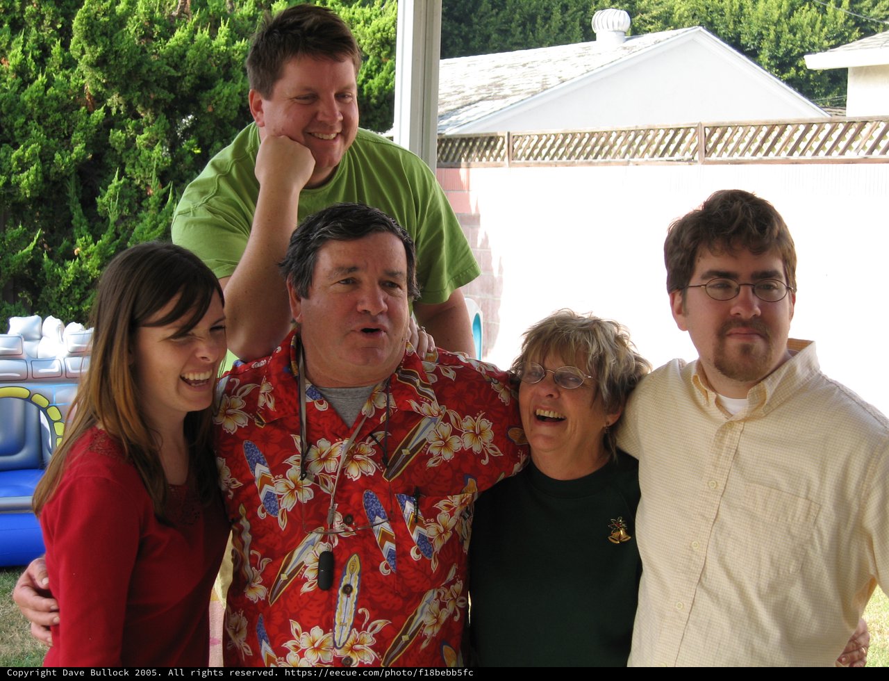 Family Christmas Gathering Outdoor Portrait 2005