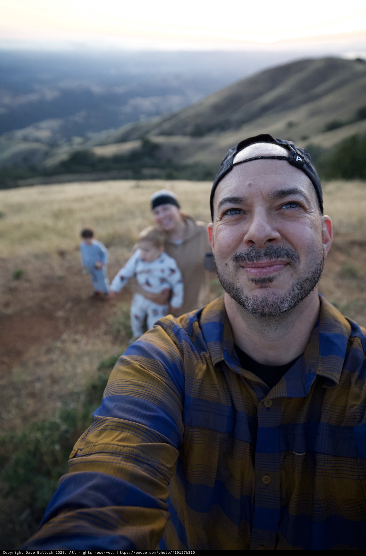 Family Selfie at Golden Hour on Mount Diablo