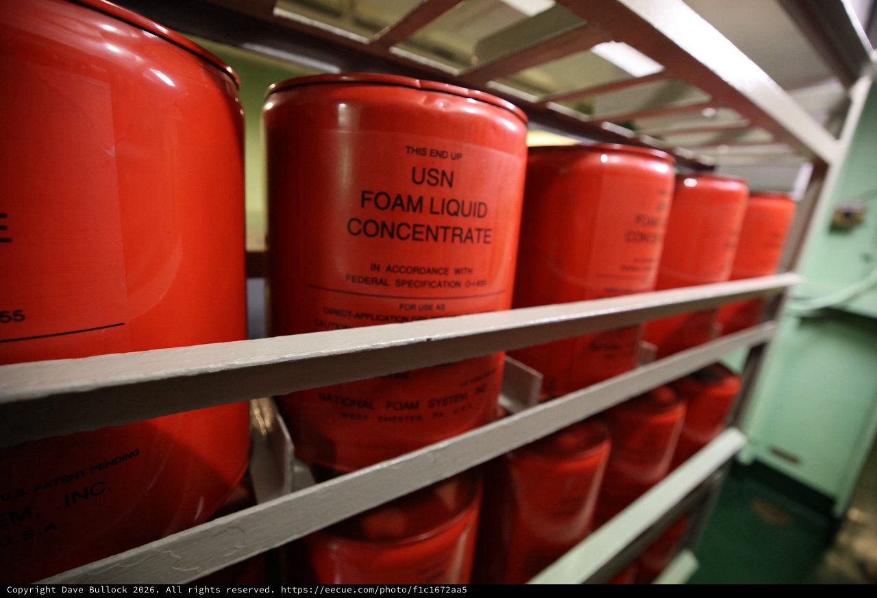 USN Foam Liquid Concentrate Storage aboard USS Hornet