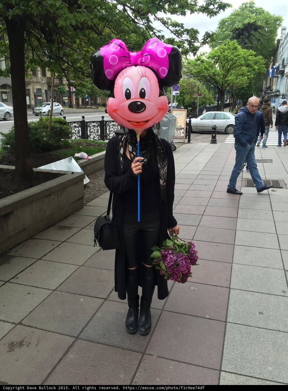 Spring Flowers and Cartoon Balloon