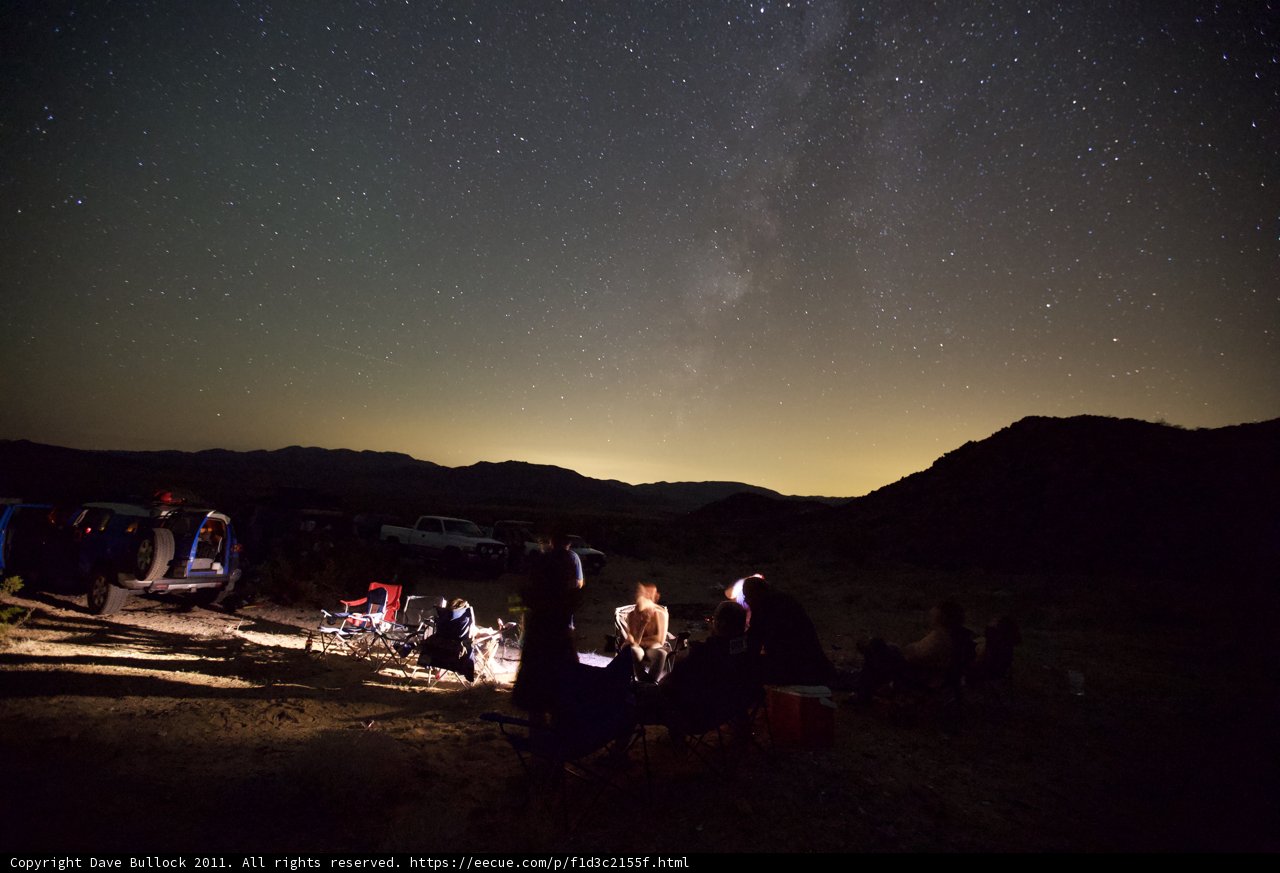 Nighttime Campfire Under the Starry Sky