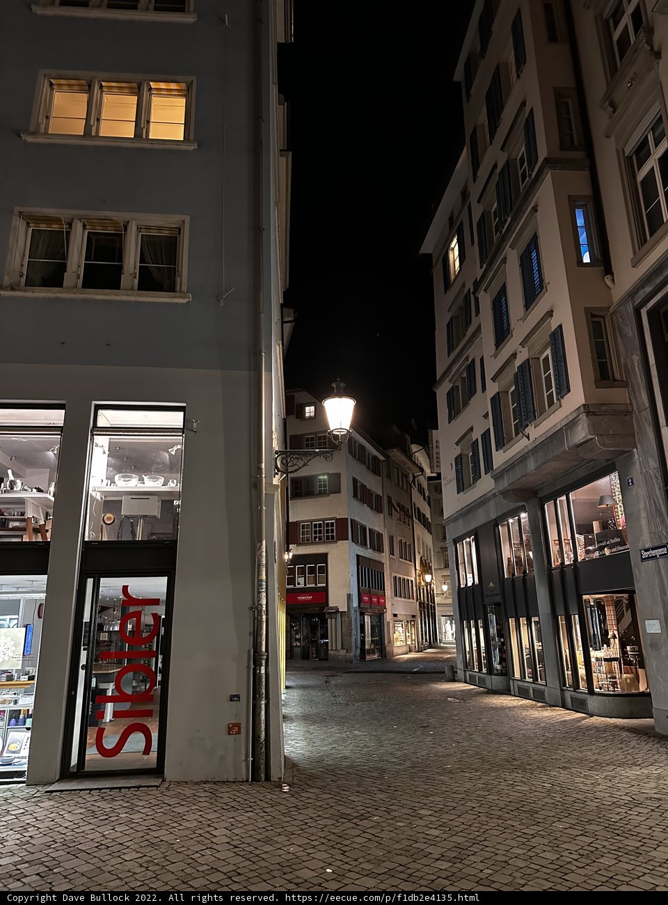 Towering Over the Cobblestone Street