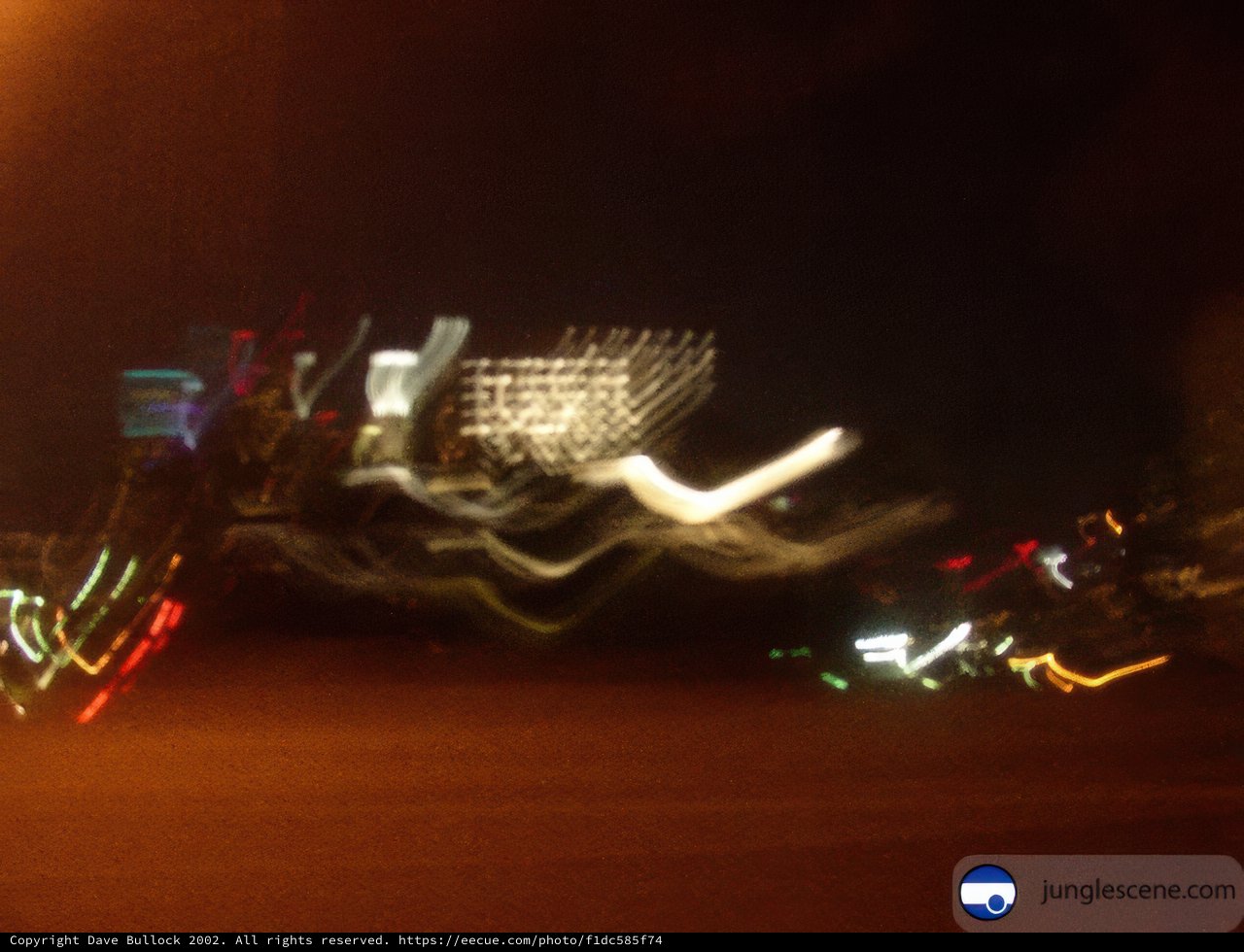 Blurry Nightscape of Urban Street