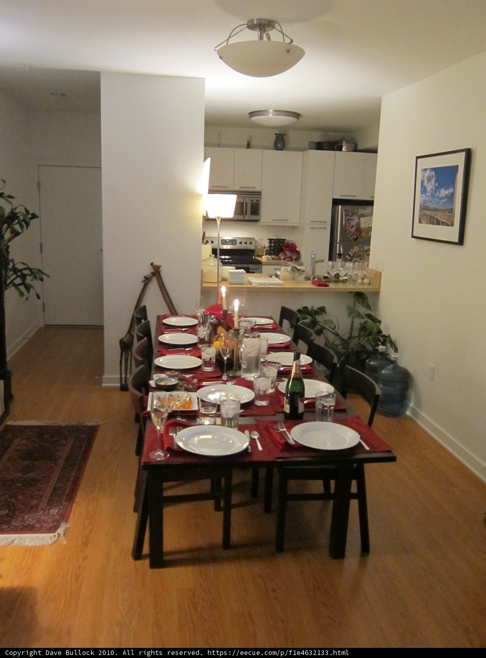 Chanukkah Feast at the Dining Room Table