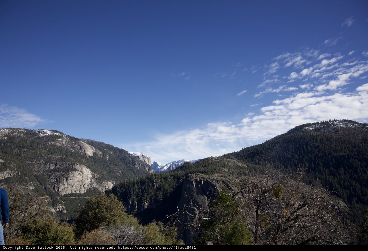 Yosemite Valley Vista with Snow-Capped Peaks