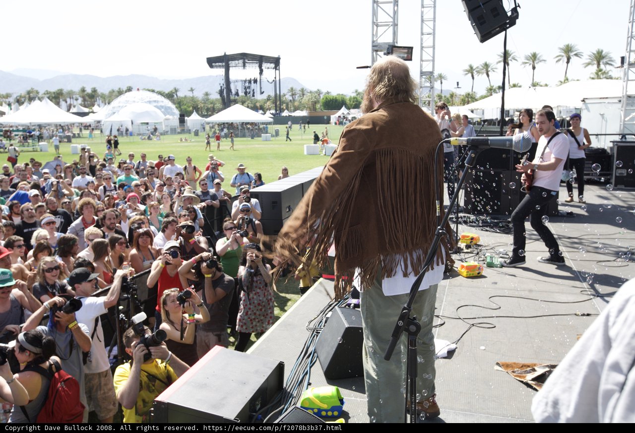 Rocking the Fringe Jacket on Coachella Stage