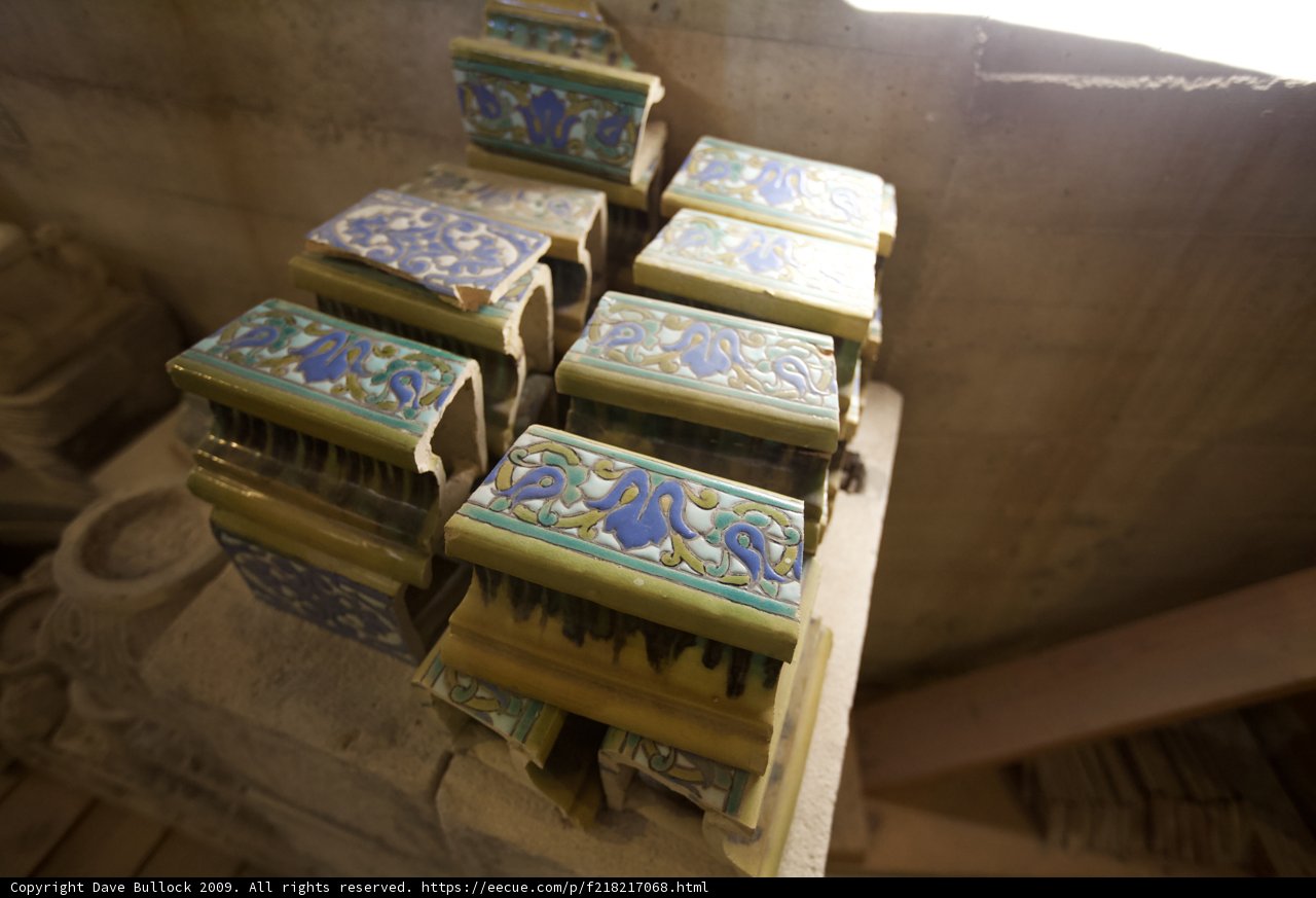 Ceramic Tiles on Stone Ledge