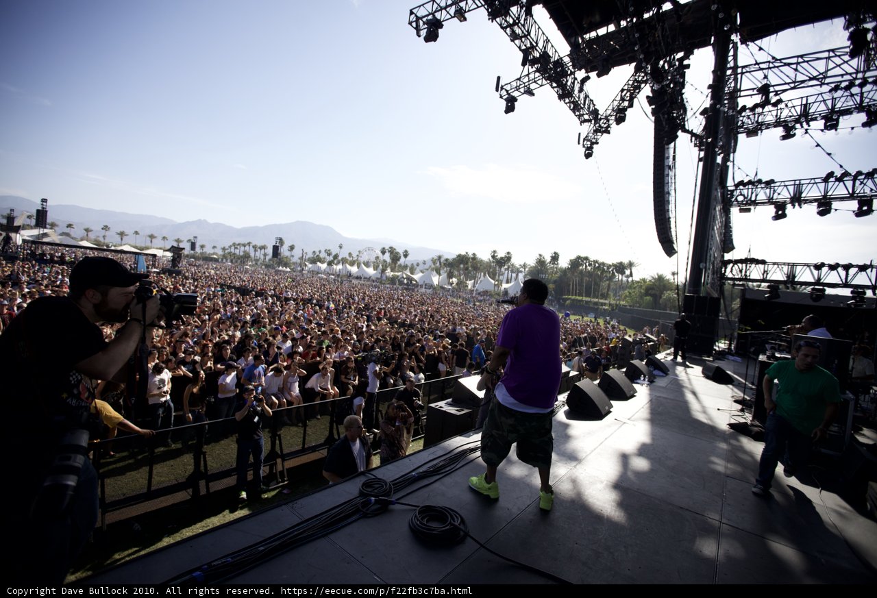 Man on Stage at Coachella Concert