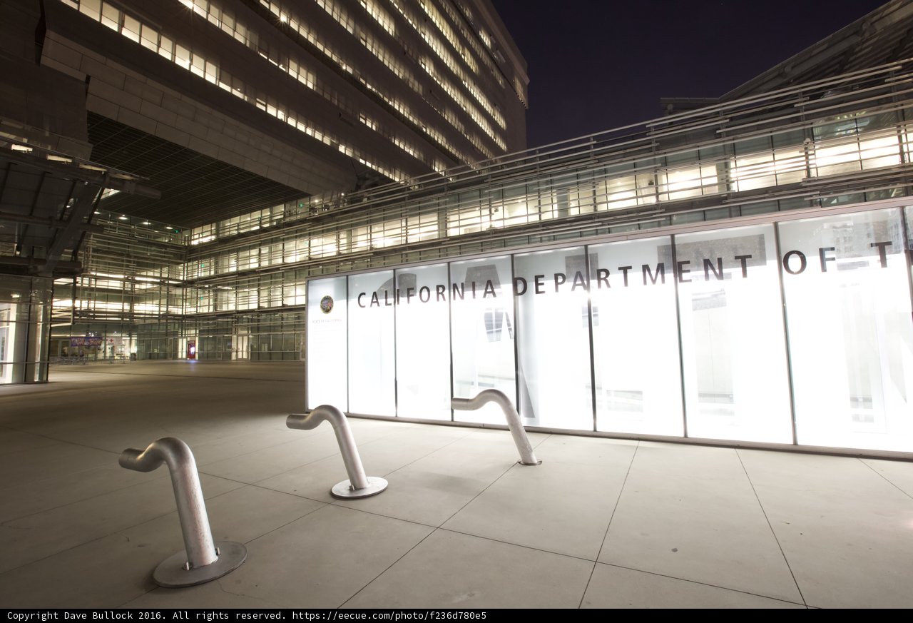Nighttime Entrance to Federal Courthouse
